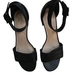 Clarks Women's Black Heeled Sandals